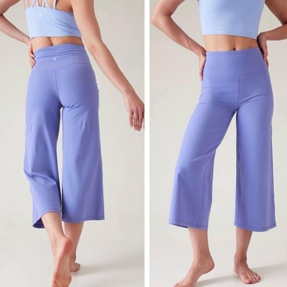 Athleta Pants - Athleta Elation Wide Crop Pant in Purple Lavendar Size Small Petite